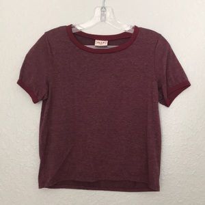 CUTE BURGUNDY CROP TOP